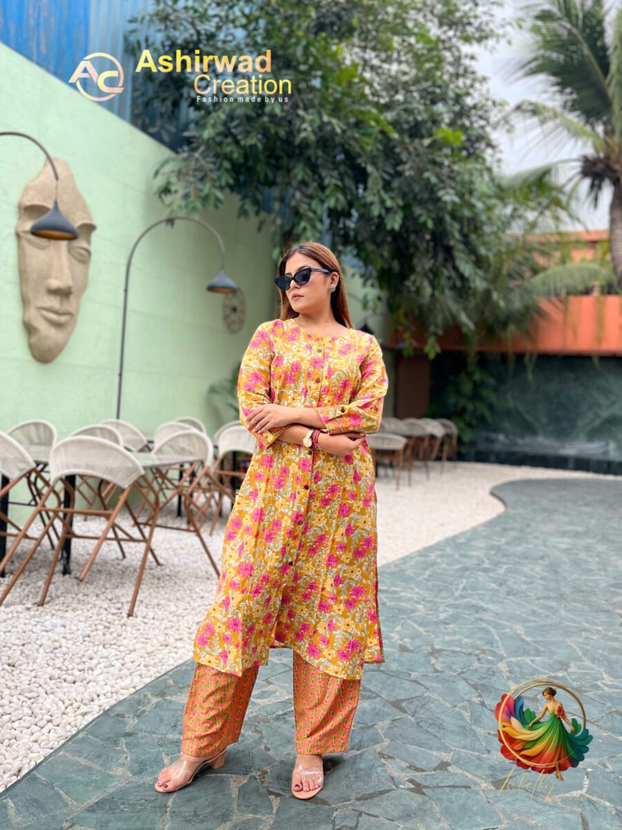 Cotton Rayon Kurti Set