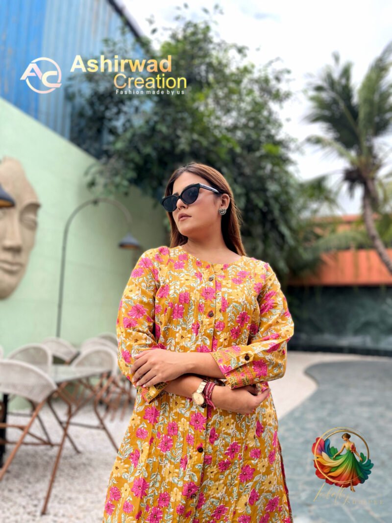 Cotton Rayon Kurti Set - Image 3