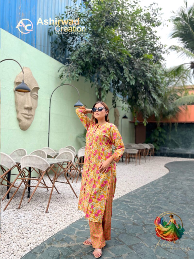 Cotton Rayon Kurti Set - Image 2