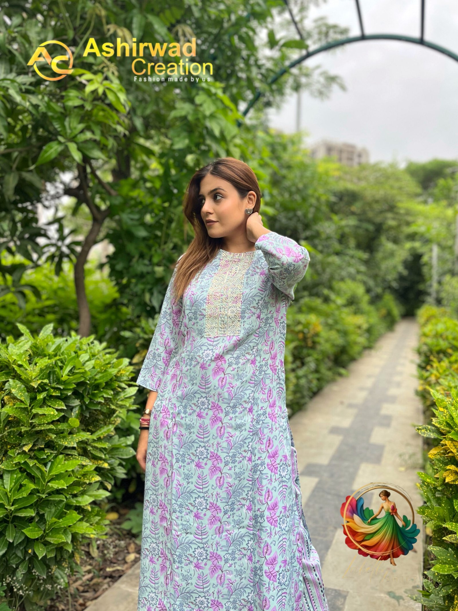 Cotton Rayon Kurti Set. - Image 3