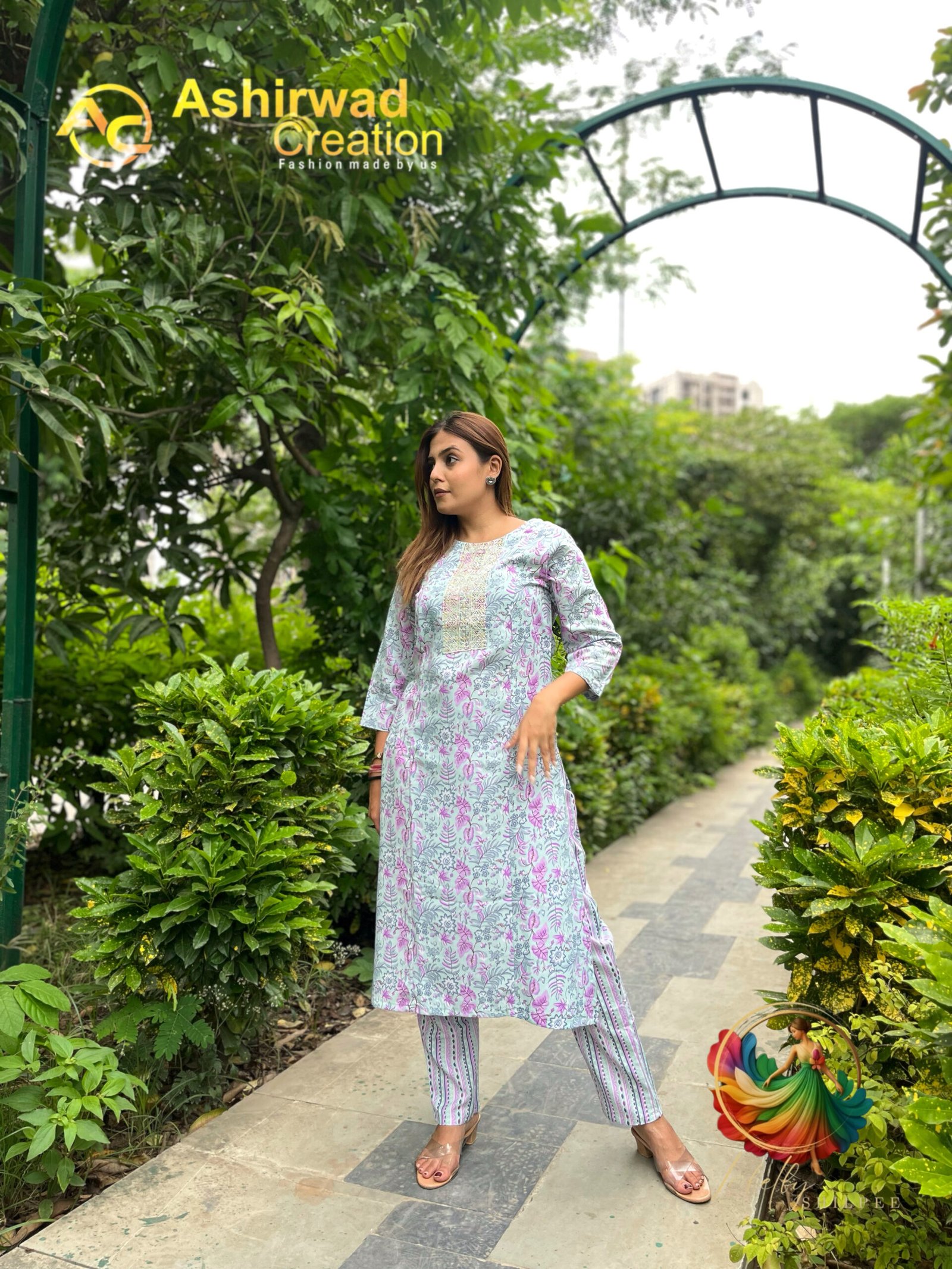 Cotton Rayon Kurti Set. - Image 2
