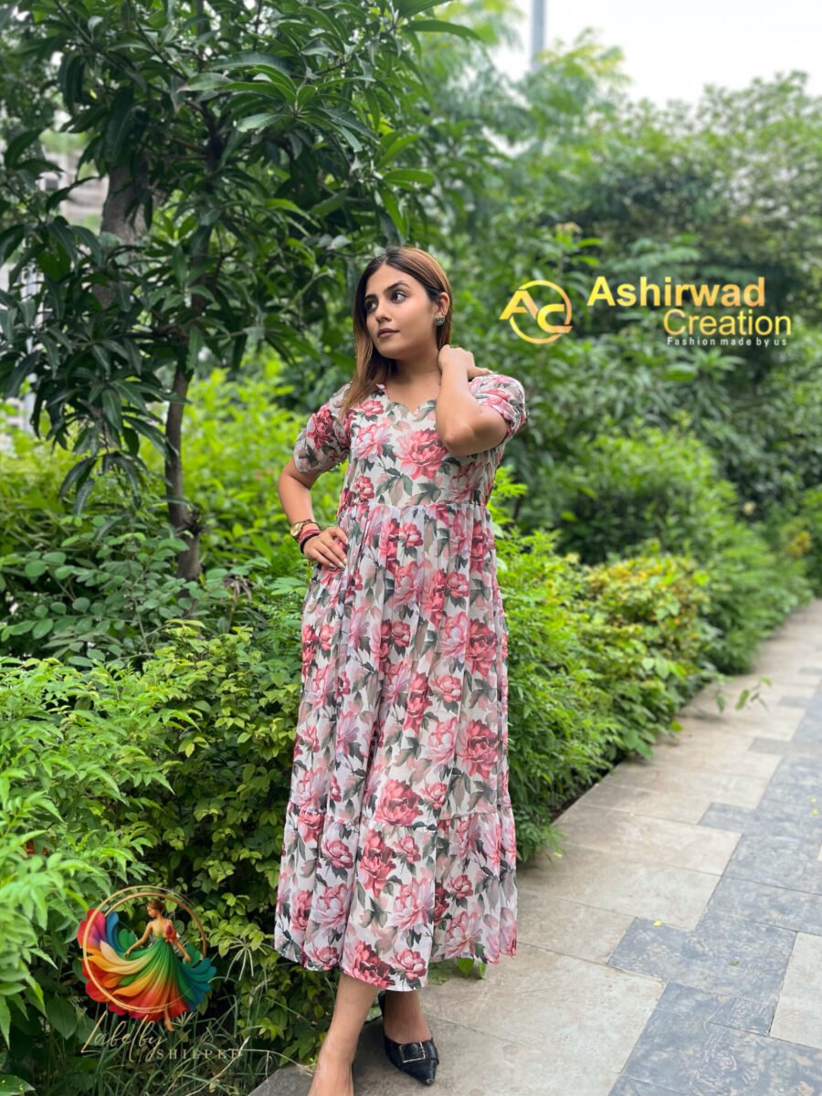 Fancy Digital Frock Gown